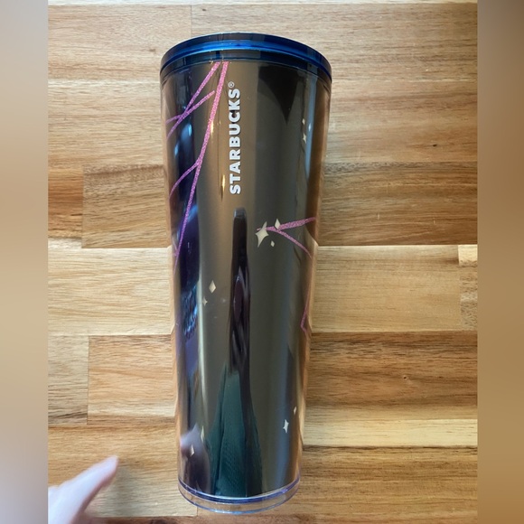Starbucks 2021, black cat glow in the dark Halloween cup (missing straw). 24 oz - Picture 2 of 5